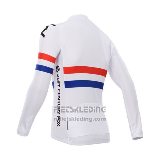 2014 Fietskleding Sky Kampioen Regno Unito Wit Lange Mouwen en Koersbroek
